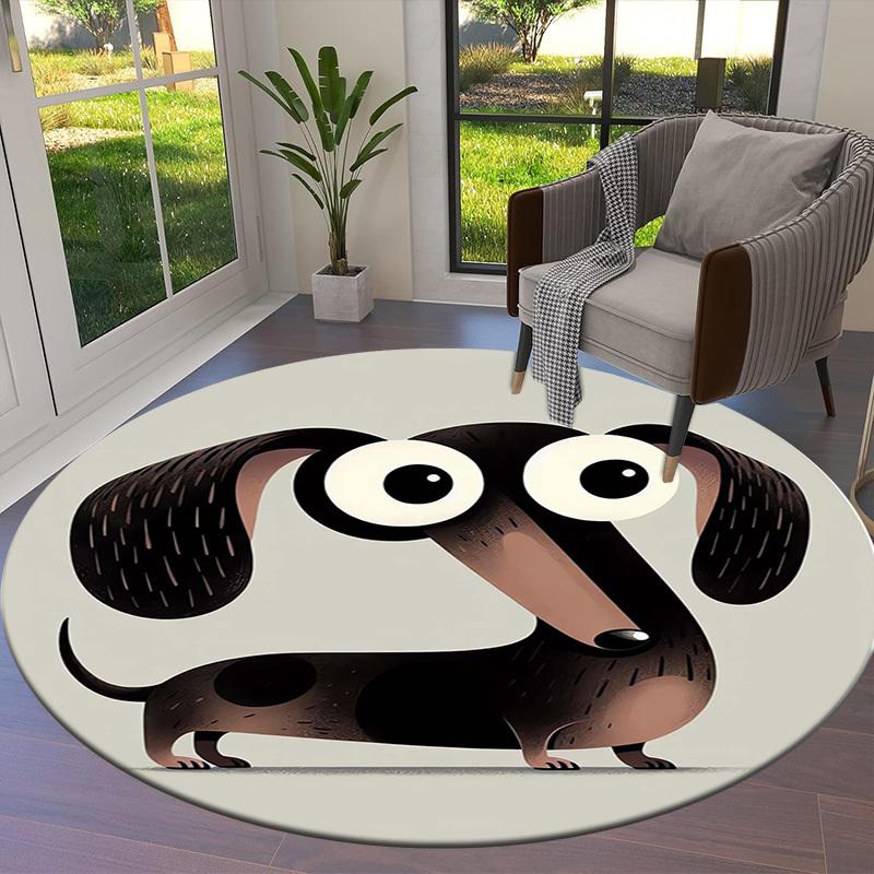 1pc Office Carpet Chair Mats Dachshund with Big Eyes Perfect for Decorating Office Chairs, Living Rooms, Or Bedrooms