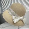 New Straw Hat Women's Spring Summer New Sweet Girl Photo Vacation Sunscreen Hat Sun Hat Seaside Straw Beach Hat