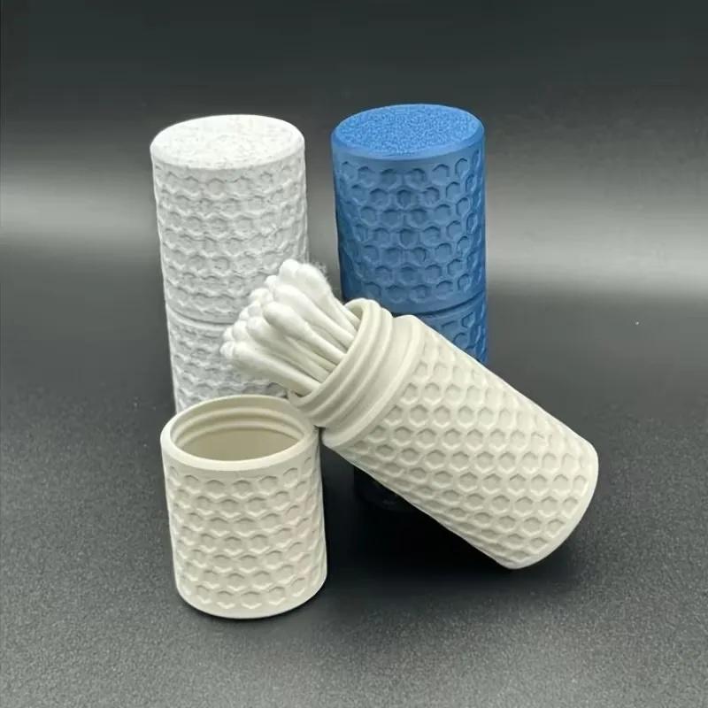 1‑Pack 3D‑Printed Portable Travel Storage Box, Holds Beans, Cotton Swabs, Toothpicks & Small Items, Space‑Saving Design