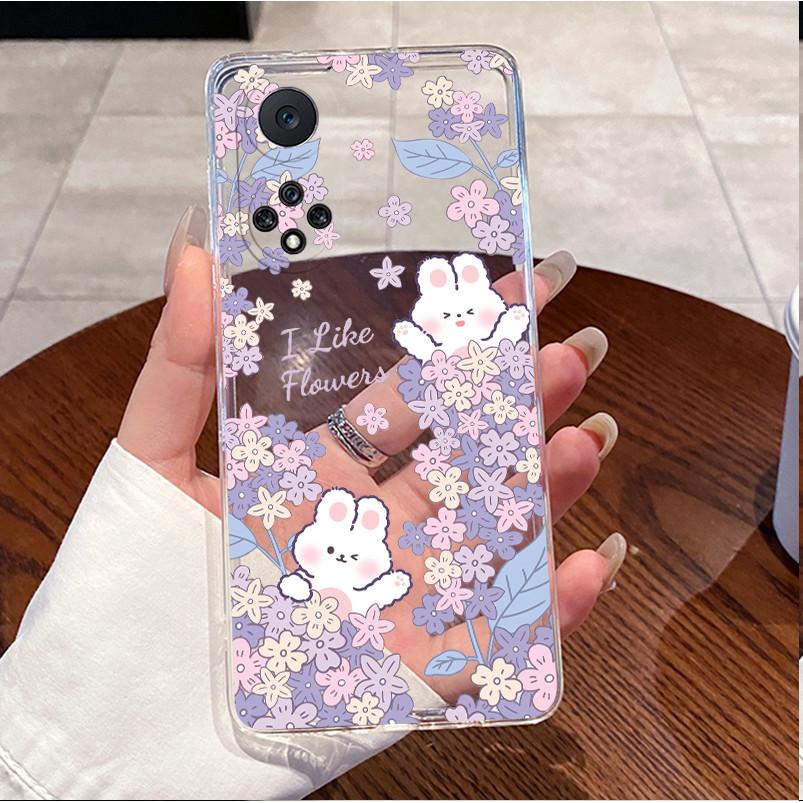 For Huawei Nova 9 NAM-LX9 NAM-AL00 Honor 50 Case Luxury Love Heart Rabbit Funny Clear Soft TPU Silicone Cover for Nova9 Casing