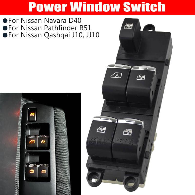 With Chrome Power Window Master Switch 25401-BB65B 25401-JD00B 25401BB65B 25401JD00B For Nissan Pathfinder Navara D40 Qashqai