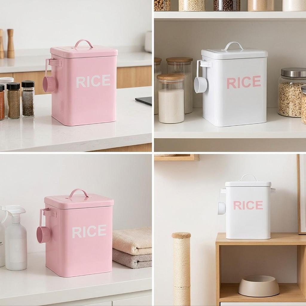 Rice Storage Container with Scoop Airtight for Pantry