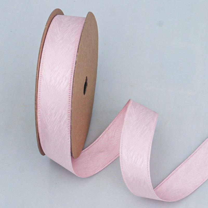 Decorative Romantic and Cozy Solid Color Matte Herringbone Twill Patterned Ribbon Handmade Diy Bow Tie Hair Collar Hat Gift Box Decorative Ribbon