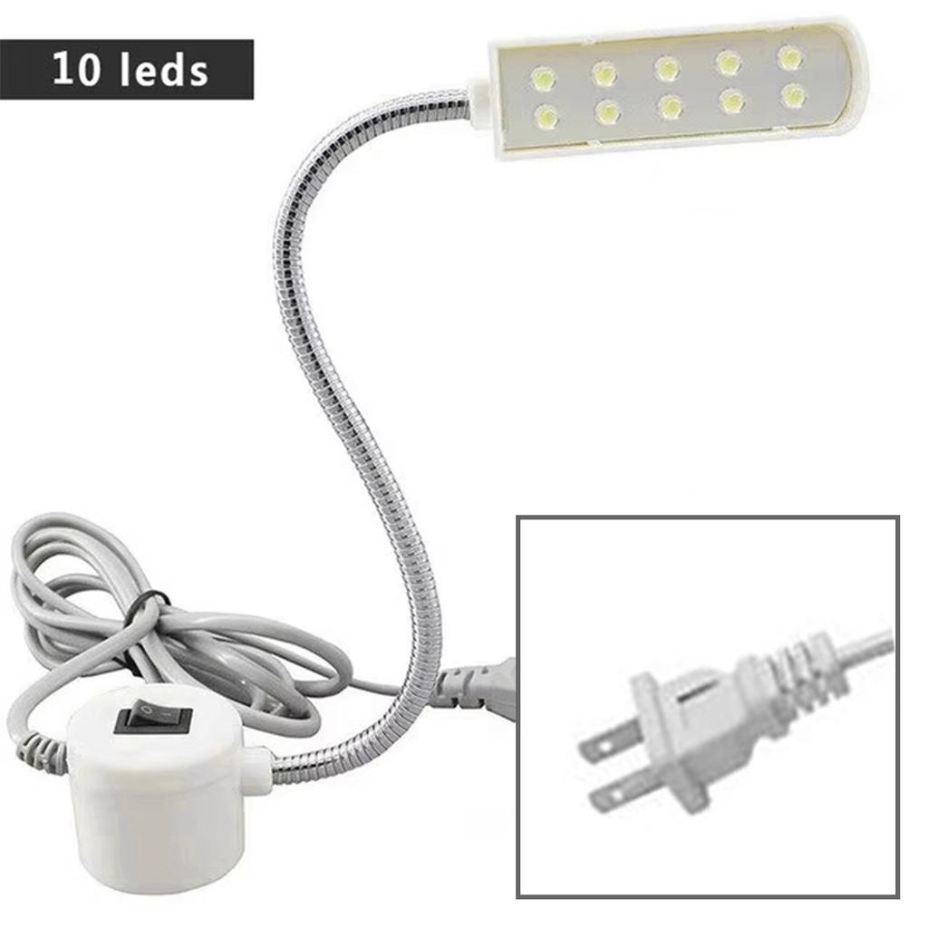Industrial Led Light 1w 2w 3w Flexible Magnetic Work Light Portable Adsorbed Base Sewing Machine Eu/Us Plug Gooseneck Us Machine