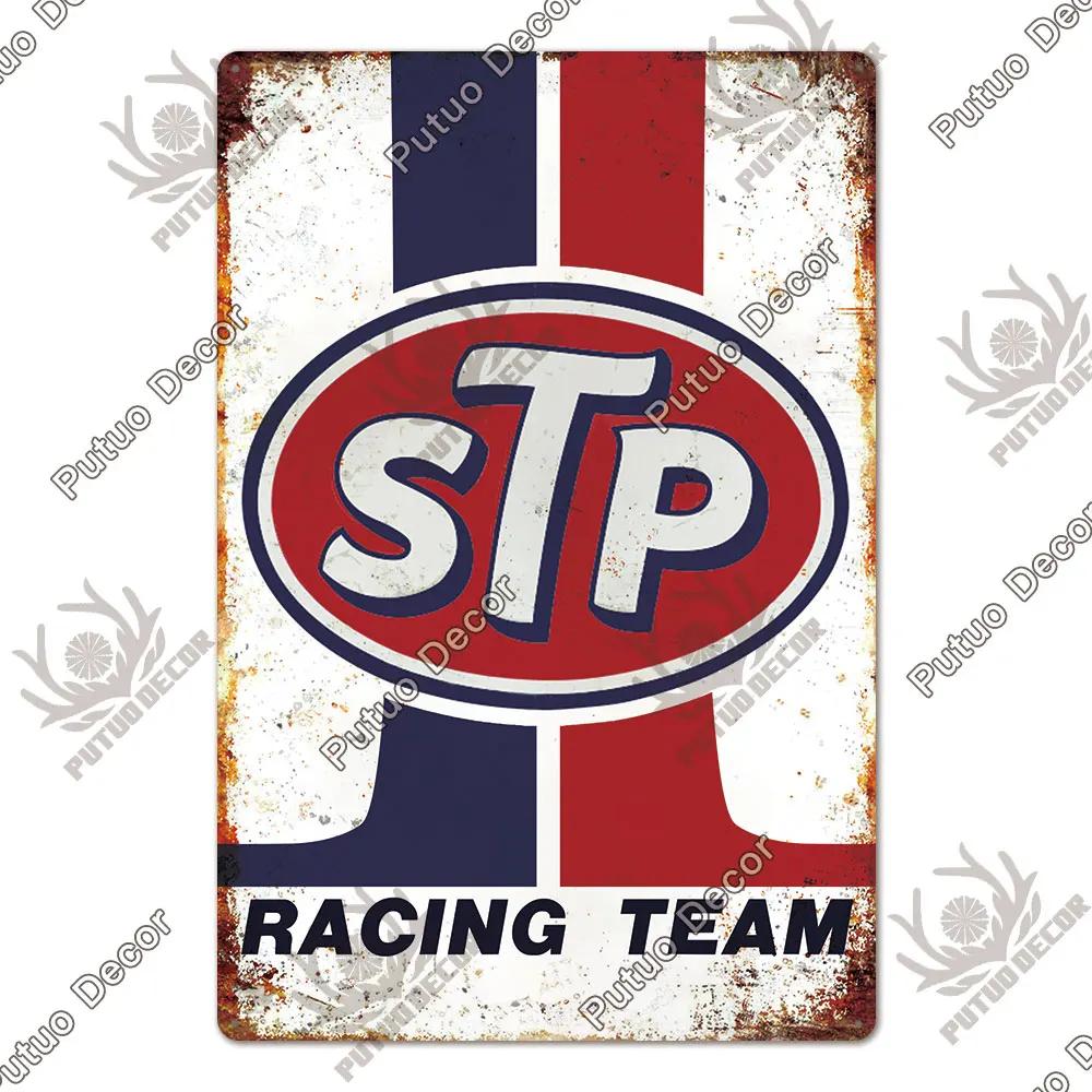 Putuo Decor Gas Oil Garage Vintage Metal Signs Tin Sign Retro Garage Decor Bar Pub Garage Gas Station Decorative Iron Plates