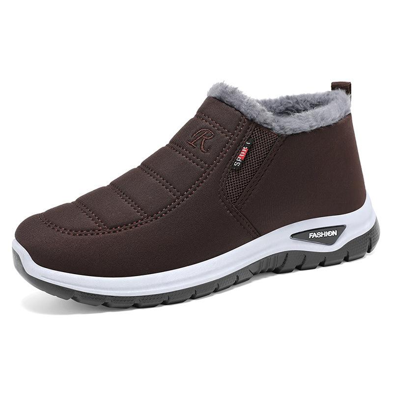 Jinshiyuanshu Cotton shoes Winter cotton boots processing Customized men's and women's same thickened short boots One-pedal sports snow boots