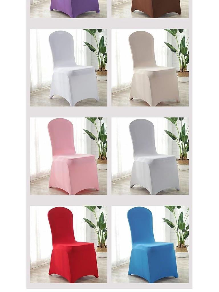Universal Stretch Chair Cover - Solid Color, Thickened for Hotel, Restaurant, Wedding, Banquet