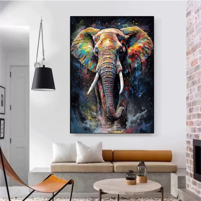 Abstract Graffiti Wall Art Canvas Painting Watercolor Monkey Snake Lion Tiger Animal Portrait Poster for Living Room Home Decor