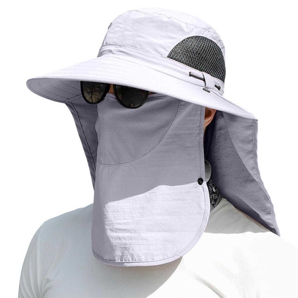 Safari Hat for Large Hat Large Size Wide Brim UV Wide Brim UV Protection UV Sun Stain With Chin Strap Number Light [Andeor] Men, Size, [Extra 60-65cm,