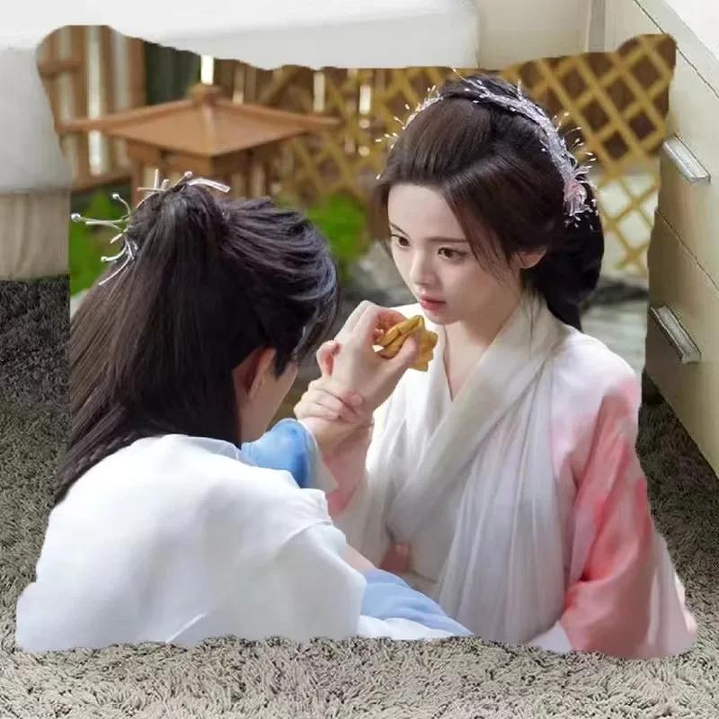Ding Yuxi Yang Chnagyue Poster Double-sided Print Pillowcase TV Love You Seven Times Drama Stills Home Car Decor Cushion Cover