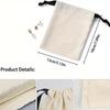 10pcs White Canvas Drawstring Gift Bags 5" x 7" - Reusable Jewelry Pouches for Weddings Birthdays & DIY Favors with Black Straps