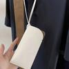 PU Leather Glasses Storage Bag Hanging Neck Glasses Case Sunglasses Storage Clip Solid Color Eyewear Bag Gift 2025 New