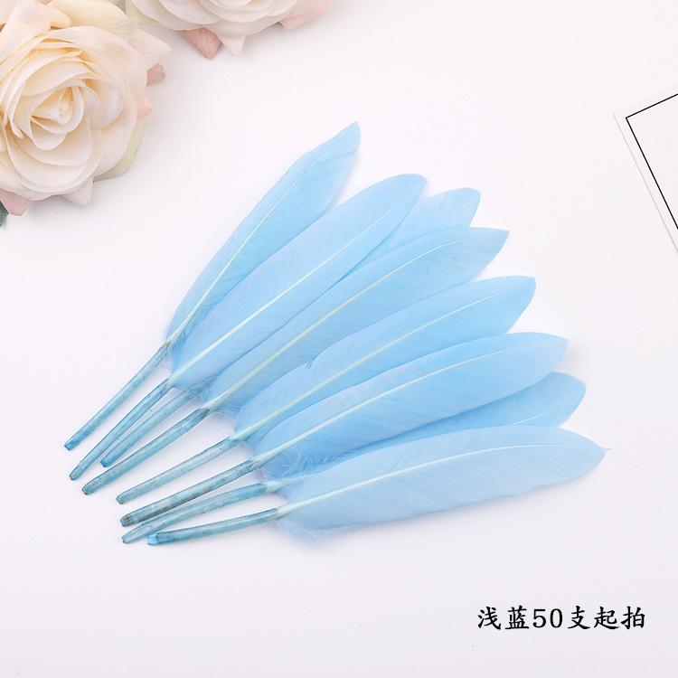50Pcs20 Colors Colored Goose Feather Small Straight Knife Feather Diy Colored Feather Kindergarten Handmade Feather