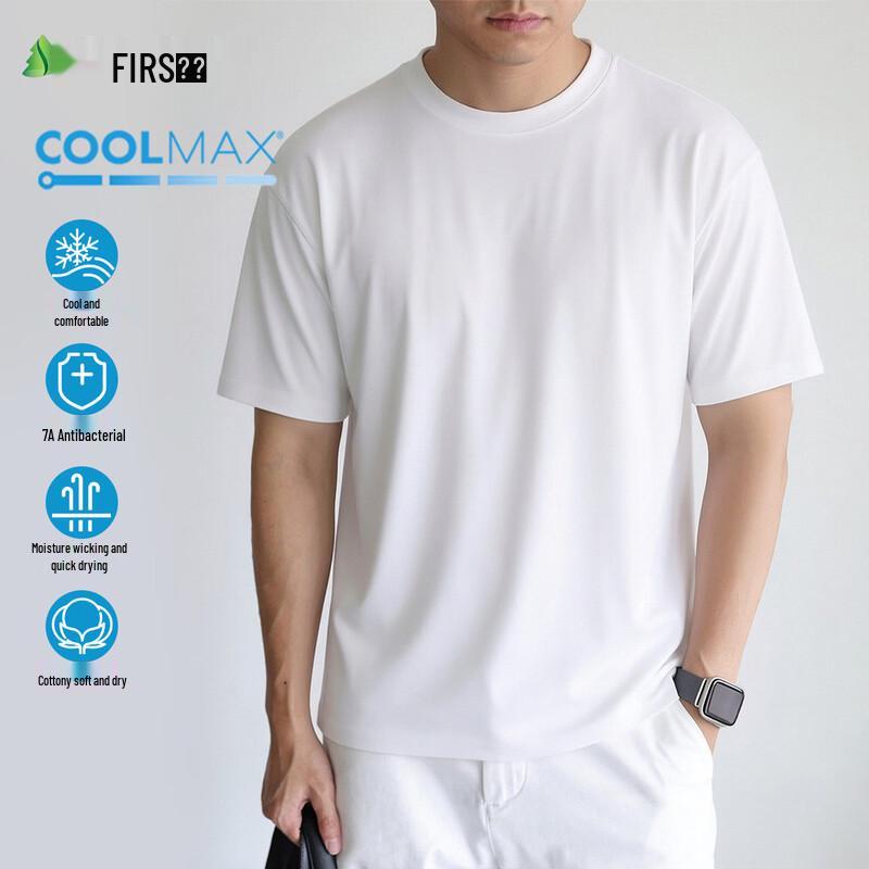 FIRS Herren CoolMax Schnelltrocknendes Kurzarm-T-Shirt