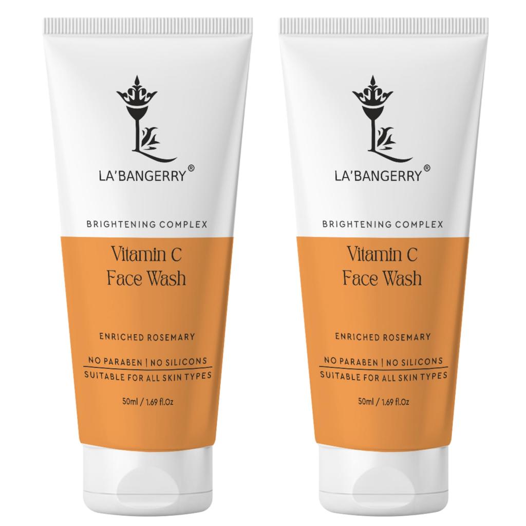LA’BANGERRY Vitamin C Face Wash Combo Pack Enriched With Rosemary | Clean & Glowing Skin | Brightens Skin & Control Blackheads & Whiteheads | 50 Ml