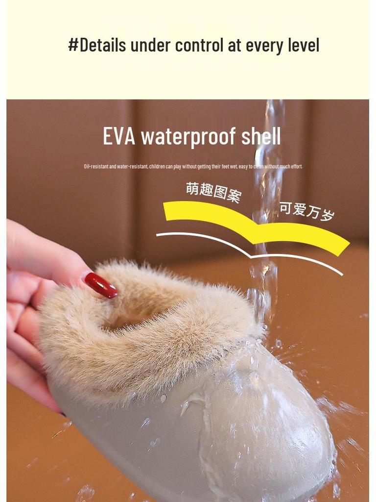 Wasserdichte Schneestiefel aus Baumwolle für Babys und Kleinkinder: Warmer Stil mit Fersenschutz für Herbst & Winter, Bereit für den Außenbereich