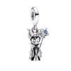 New 925 Silver Cartoon Butterfly Dog Charm Beads Suitable for Women Bracelet Fashion Wedding Jewelry Gifts