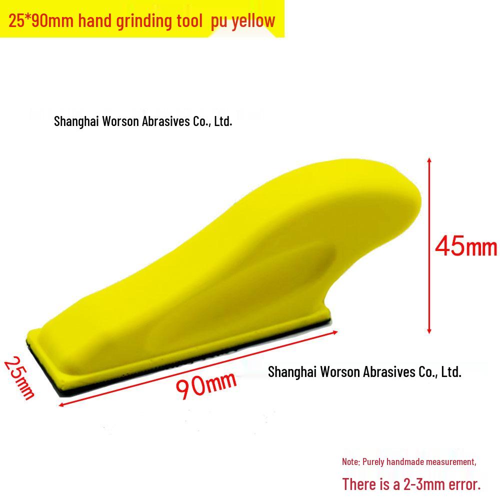 4" 100mm Self-Adhesive PU Foam Hand Grinding Disc for Manual Sanding and Polishing, Yellow