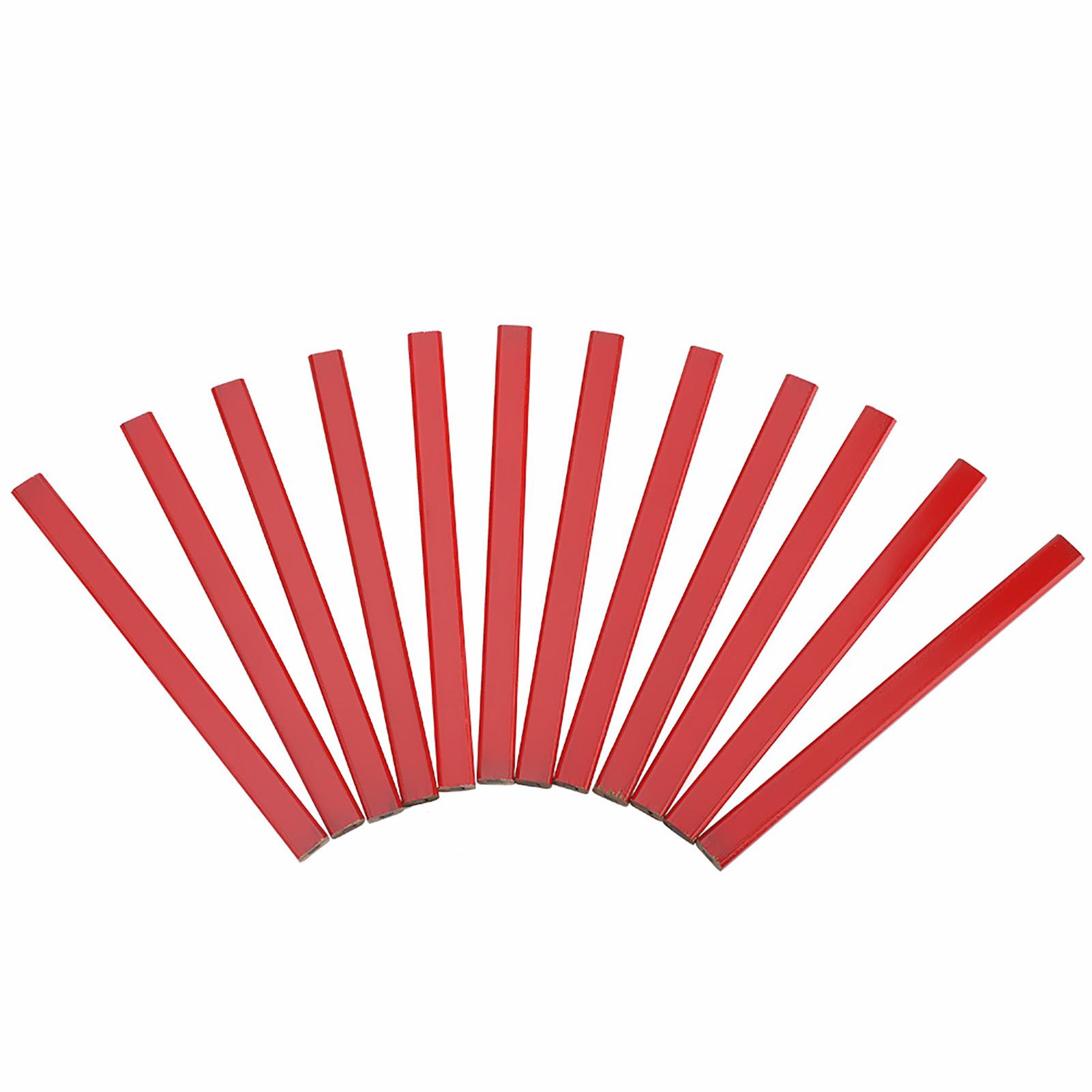 

72 шт. 175 мм восьмиугольный красный твердый черный плотницкий карандаш инструмент для маркировки по дереву белый