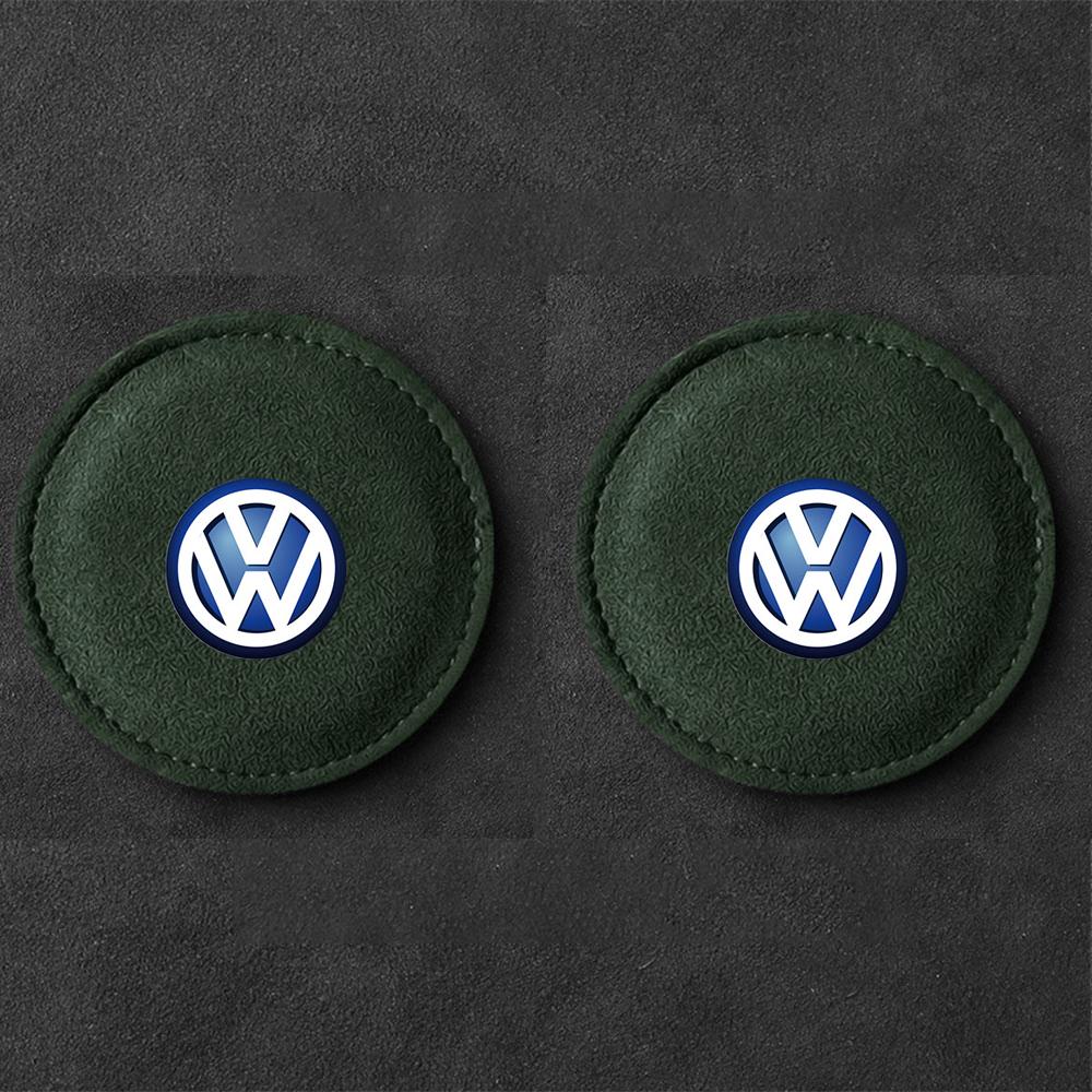 For VOLKSWAGEN VW 2Pcs Anti-Slip Car Silicone Coaster For Volkswagen Vw Tiguan Jetta Mk6 Scirocco Polo Touran Golf Auto Interior