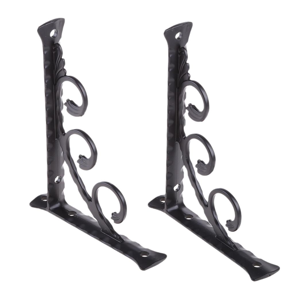 2 Pieces Triangular Shape Floating Shelf Brackets Invisible Shelf Support Right Angle Metal Wall Mounted Brackets