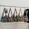 2025 Autumn/Winter Plaid Plush Shoulder Bag: Retro Large Capacity Women's Tote