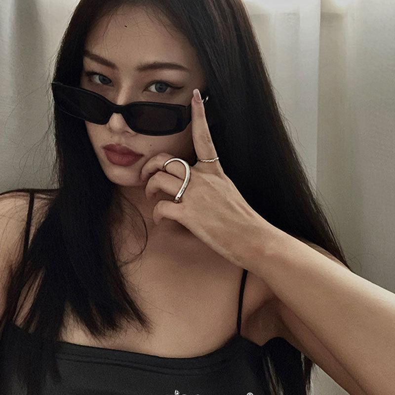 Damen Koreanischer 925er Silber Doppel-Finger Geometrischer Ring - Trendiger, Unregelmäßiger Designschmuck