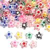 5Pcs Five-pointed Star Glass Beads Dopamine Style Beads Color Hand Painted Spacer Bead DIY Bracelet Jewelry Making Accessories