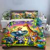 Safari Animal Decor Set Bedding Set With 1 Duvet Cover 2 Pillowcases Single Double King Queen, Gift