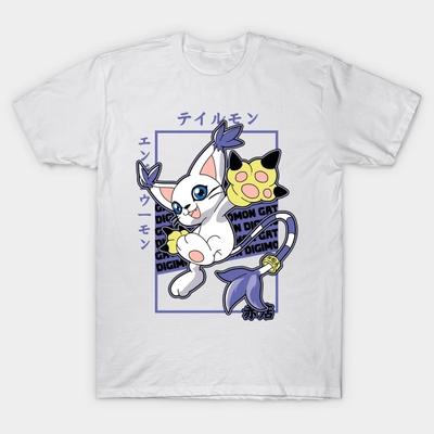 2026 New Fashion Digimon Gabumon Evolution Cotton Summer Casual Short Sleeved Tshirt Unisex and Womens Parentchild Tshirt