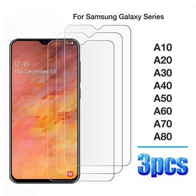 3PCS gehärtetes Glas für Samsung A10 A20 A30 A40 A50 A60 A70 A80 Schutzglas Displayschutzfolie auf Galaxy A 10 20 30 40 50 60