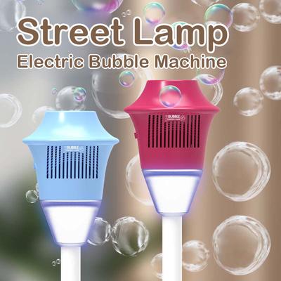 Fully Automatic Street Light Bubble Machine with Sound and Light Music Bubble Children Outdoor Toys Without Battery Bubble Water