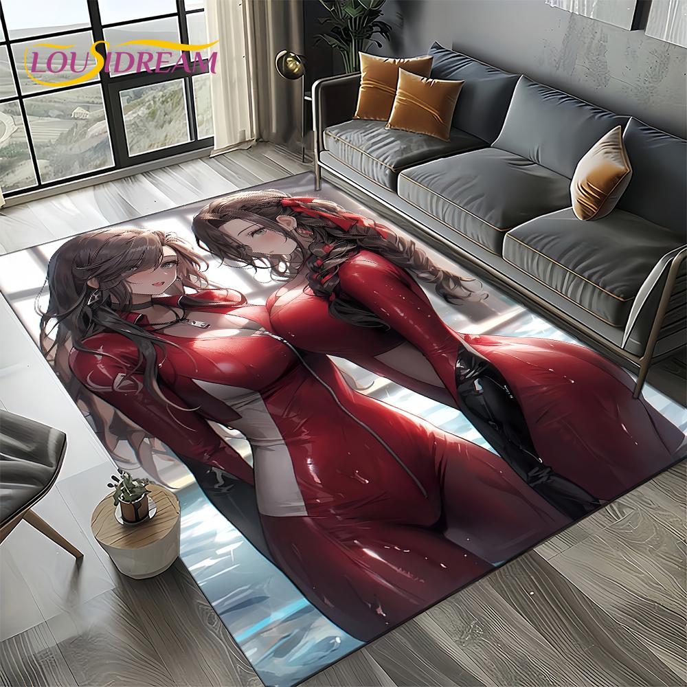 3D Sexy Lace Beauty Girl Lady Cartoon Anime Character Carpet Rug for Living Room Bedroom Home Sofa Decoration,Non-slip Floor Mat