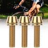 3PCS Titanium Alloy Bike  Stem Bolts Hex Tapered Head Bicycle Disc Brake Screws  Bike Maintenance