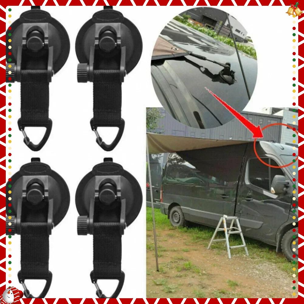 4 stk Biltelt Sugekopper Spenne Side Rund/Trekantet Markise Ankere Utendørs Camping Telt Sucker Anker Sikringskrok