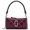 Snapshot Silver Hardware Zipper Closure Leather Crossbody Shoulder Bag Deep Plum Women Bags 2P5SMN023S02-510