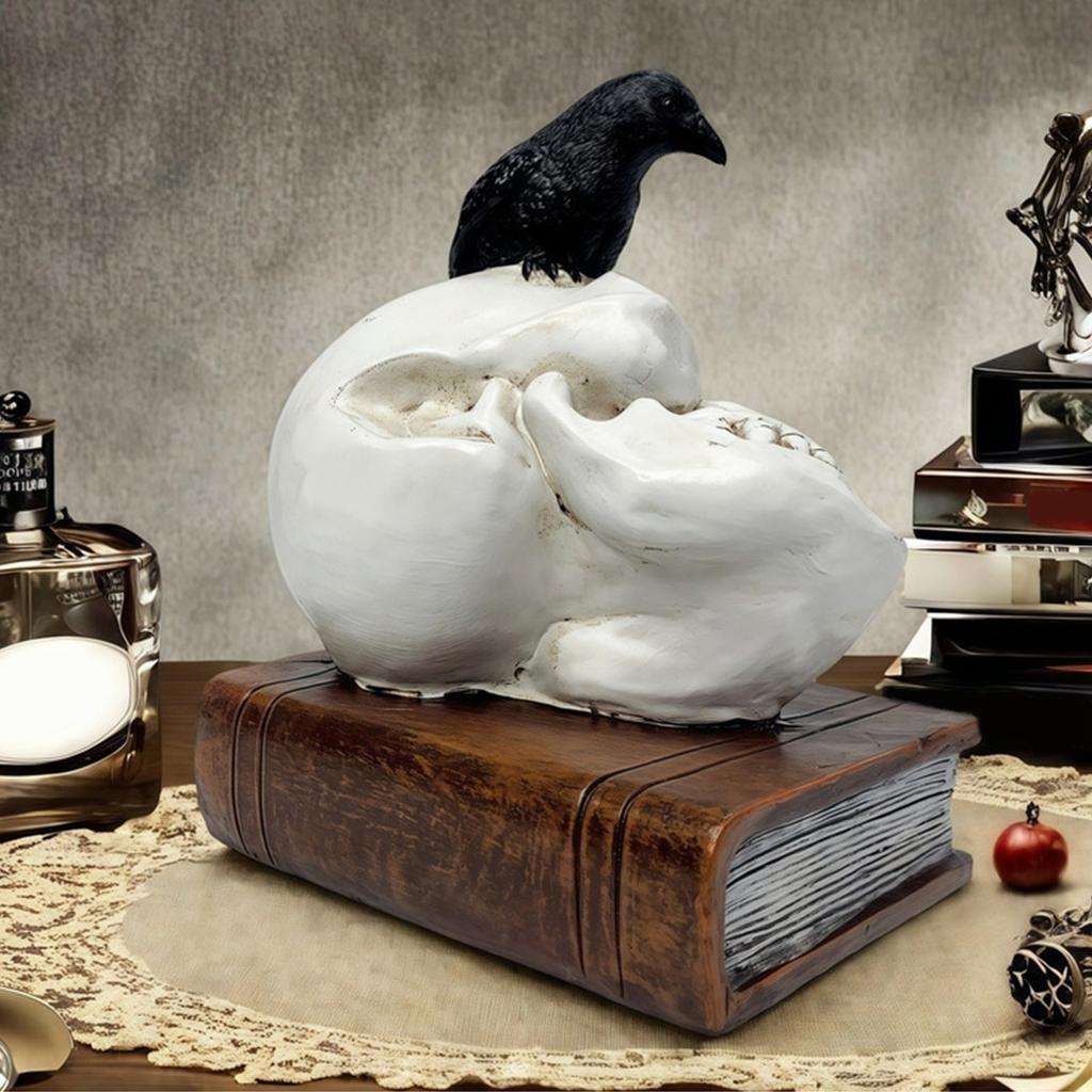 Halloween Sculpture Collectible Figurine Gothic Decoration Home Desktop Horror Atmosphere Decoration Resin Crafts Ornament