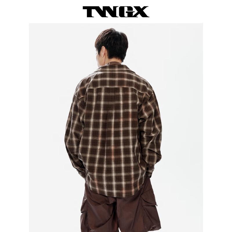Teenie Weenie Men's Plaid Patch Pocket Embroidered Long-Sleeve Shirt