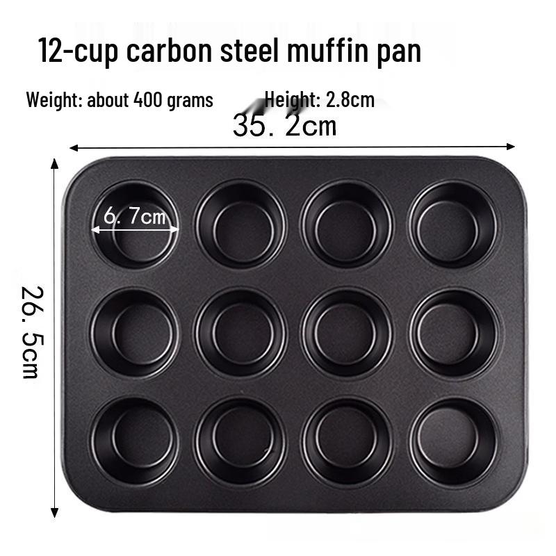Handun 12-Cavity Mini Cake Baking Pan