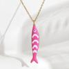 Cute Exquisite Colorful Fish Pendant Necklaces For Women Girls  Stainless Steel Necklace Summer Beach Jewelry Gift
