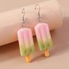 New Cute Resin Simulation Food Earrings for Women 3D Popsicle Ice Cream Drop Earrings Girl Kids Jewelry Gifts
