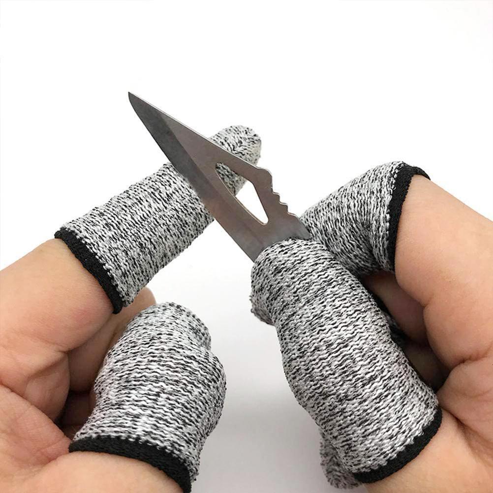 20 Pcs Finger Cots 5 Levels Of Cut Resistant Protective Sleeve Reusable Anti Slip Finger Sleeve for