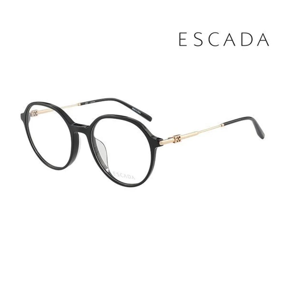 Escada Eyeglass Frames VES C74F 530A01 Round Horn-rimmed Glasses for Women and Men VES C74F 530A01_C [54]