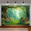 2D Magical Forest Backdrop Butterfly Floral Birthday Party Photography Background