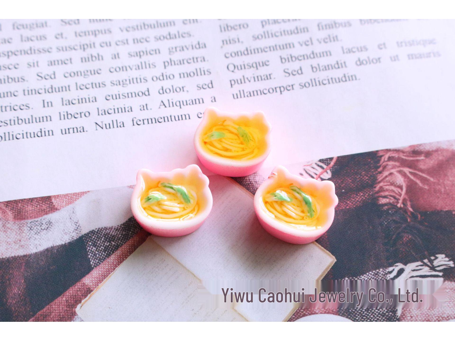 

Miniature Food Toy: Resin Noodle Bowl Keychain & Refrigerator Magnet