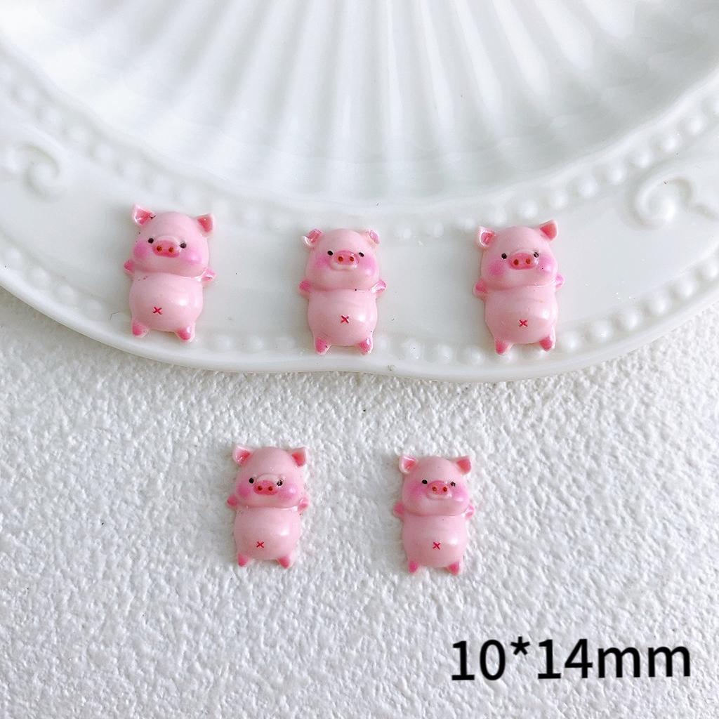 New Cute Cartoon Happy Pig Head Pig Butt Nail Art Accessories Handmade DIY Phone Case Hairpin Parts Materials