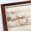 18k Gold Plated 316L Titanium Steel Knot Circle Stud Earrings