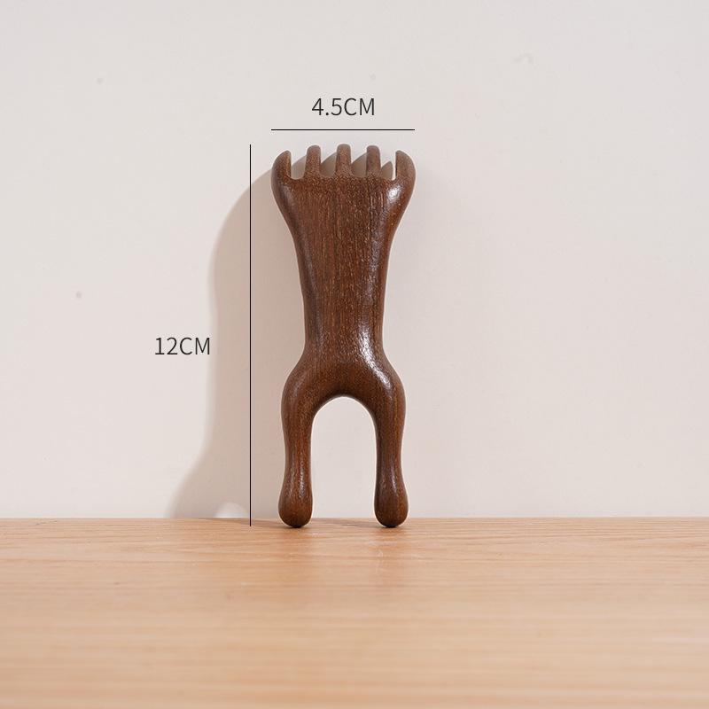 Multifunctional Sandalwood Scalp & Head Massager Comb for Hair Loss and Gua Sha Therapy