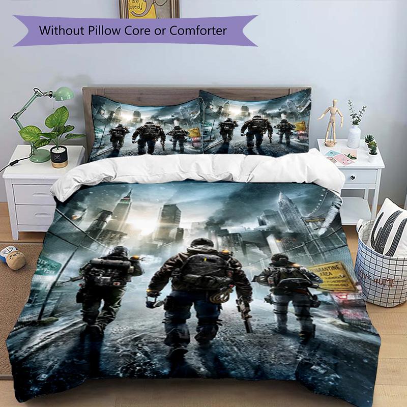 3Pcs Urban Tactical Survival Bedding Quilt Set Quilt Cover Gift For Fans 1 Duvet Cover 2 Pillowcase Game630