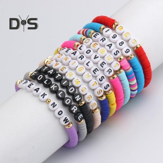 Set di braccialetti in tessuto elastico multistrato con perline colorate - Braccialetti impilabili bohémien per donna - Regalo di gioielli alla moda  36